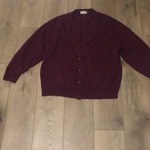 LL Bean burgundy men’s cardigan